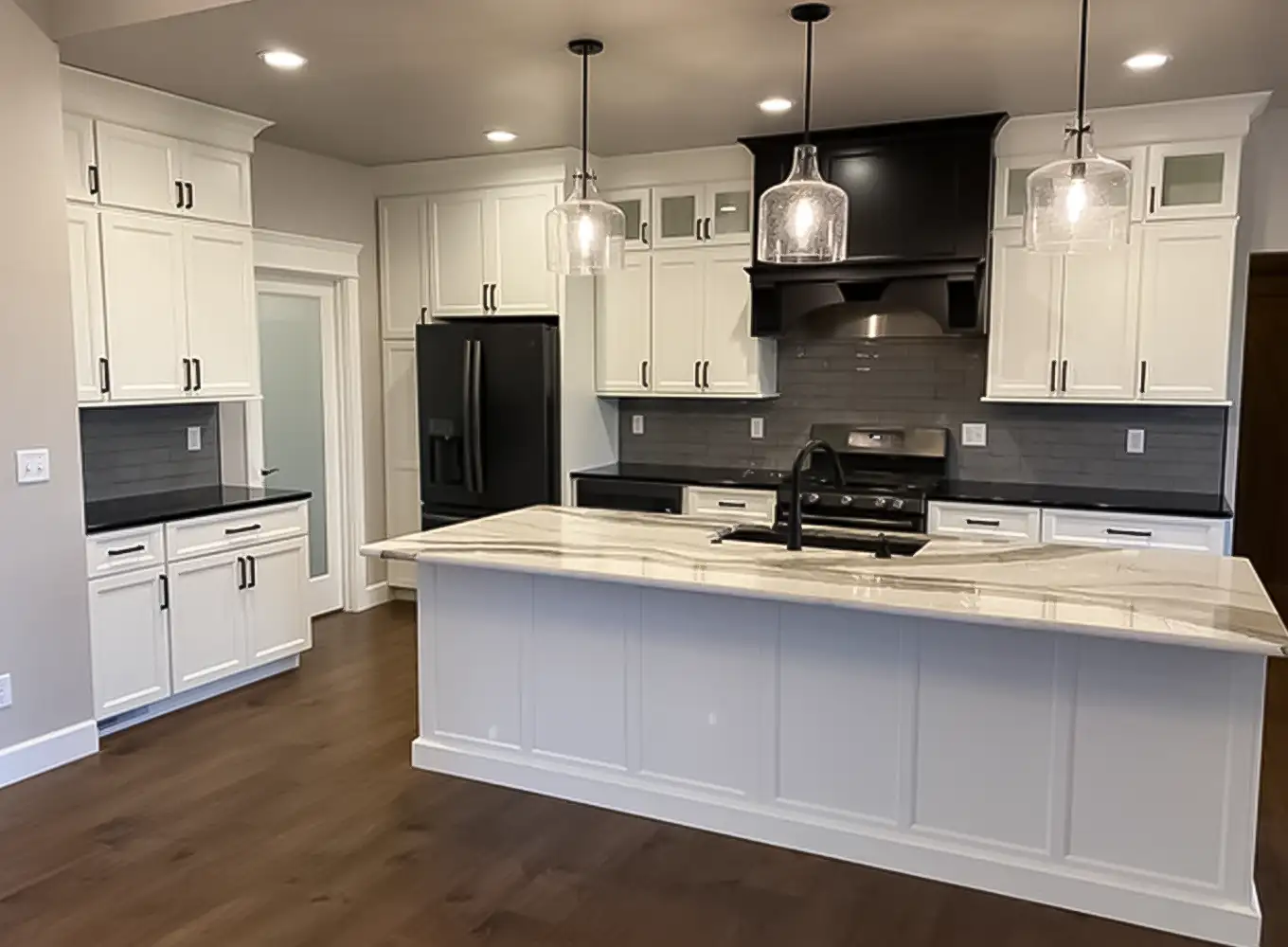 kitchen of a new home built near highland illinois