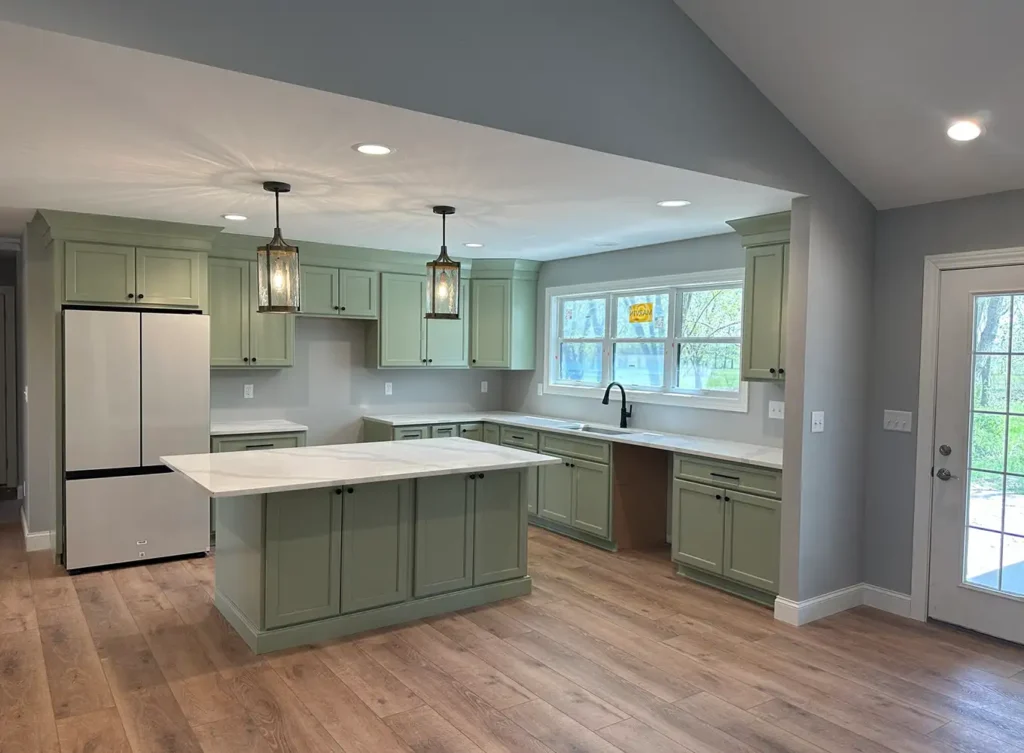 custom built kitchen of a new home construction contractor in highland illinois